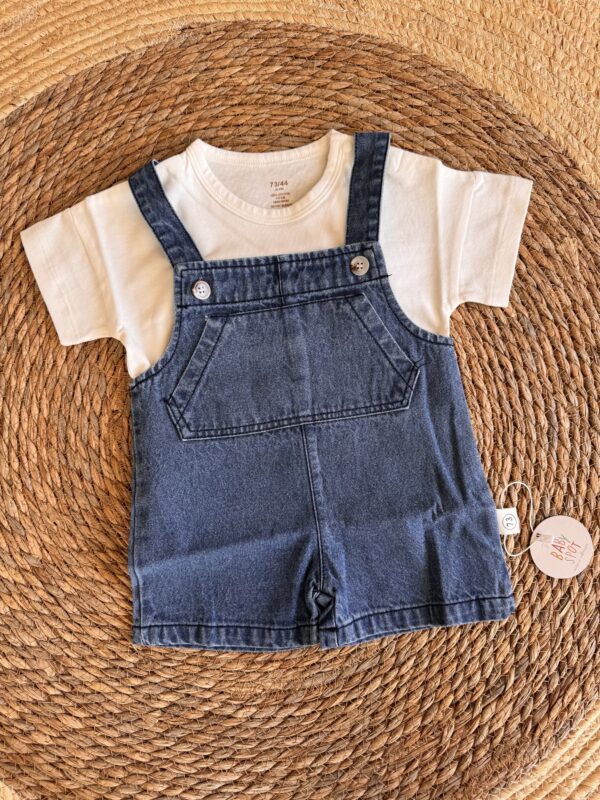 Denim salopette set