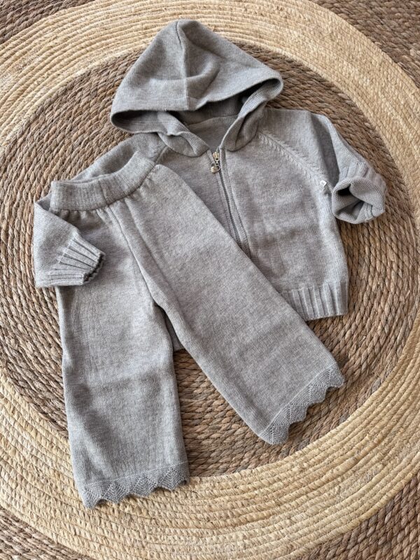Grey knitted set